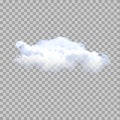 3d vector realistic clouds on transparent background. White cirrus clouds. EPS 10.